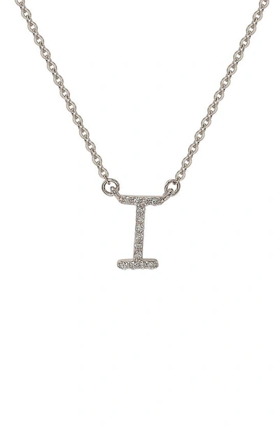 Suzy Levian Diamond Pavé Initial Pendant Necklace In White- I