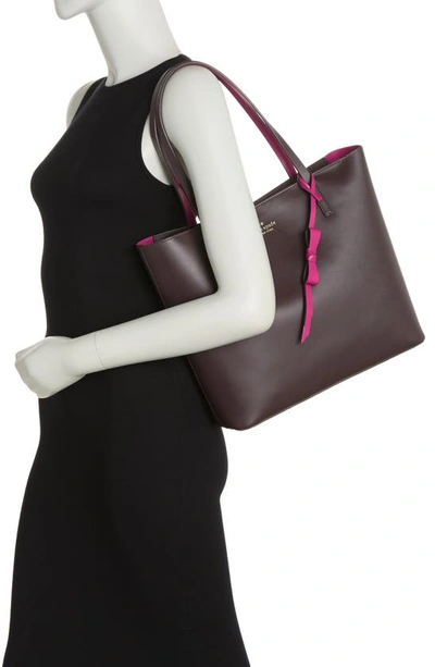 Kate Spade Lawton Way Rose Tote In Chocolate Cherry ModeSens