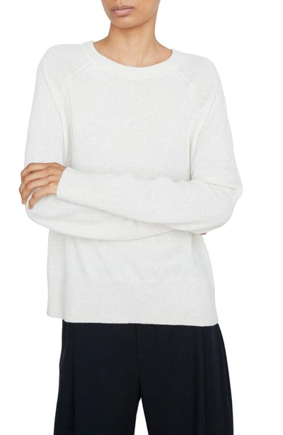 Vince Wool & Cashmere Crewneck Sweater In White