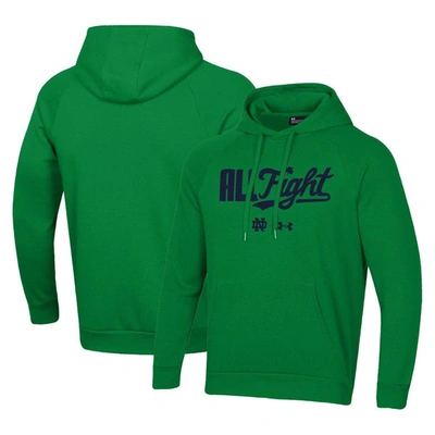 Under Armour Green Notre Dame Fighting Irish All Fight Raglan Pullover Hoodie