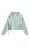 Outdoor Voices Boxy Hoodie In Silt Green