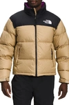 The North Face 1996 Retro Nuptse 700 Fill Power Down Packable Jacket In Khaki Stone
