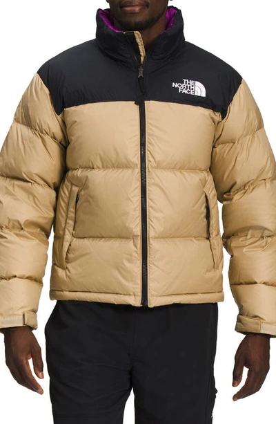 The North Face 1996 Retro Nuptse 700 Fill Power Down Packable Jacket In Khaki Stone