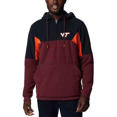 Columbia Maroon Virginia Tech Hokies Lodge Quarter-zip Hoodie