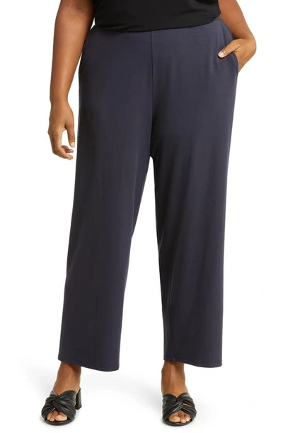 Eileen Fisher Ankle Straight Leg Pants In Nocturne
