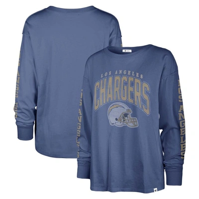 47 ' Powder Blue Los Angeles Chargers Tom Cat Lightweight Long Sleeve T-shirt
