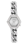 Philipp Plein Hexagon Groumette Watch, 28mm In Silver