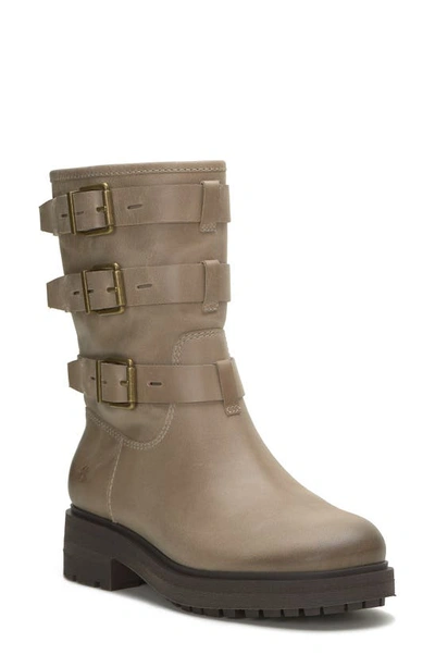 Lucky Brand Cheviss Bootie In Silver Cloud Leather