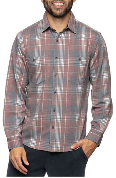 Fundamental Coast Andy Rexford Plaid Button-up Shirt In Syrah