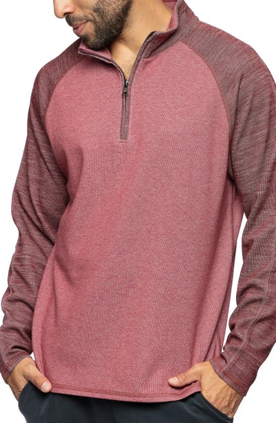 Fundamental Coast Montauk Quarter Zip Top In Syrah