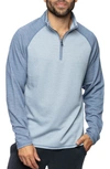 Fundamental Coast Montauk Quarter Zip Top In Indigo