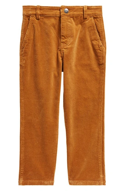 Mini Boden Kids' Relaxed Stretch Cotton Corduroy Pants In Roast Chestnut