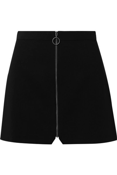 Alice And Olivia Alice + Olivia Riley Zip-front Mini Skirt In Black