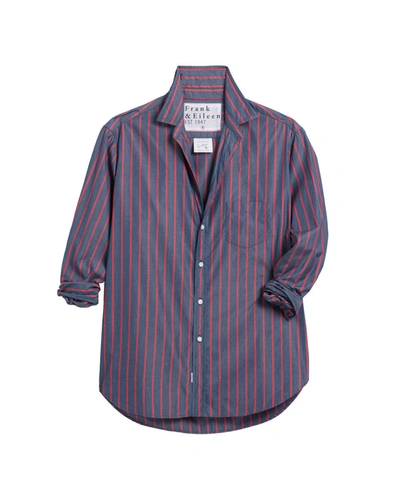 Frank And Eileen Eileen Striped Button Up In Blue