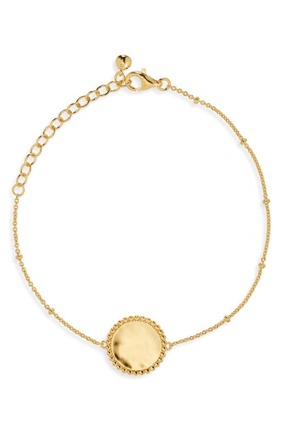 Monica Vinader Deia Beaded Pendant Bracelet In 18ct Gold Vermeil