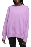 Nike Sportswear Phoenix Sweatshirt In Rush Fuchsia/ Sail