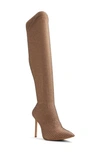 Aldo Nassia Embellished Pointed Toe Over The Knee Boot In Bronze