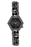 Philipp Plein Hexagon Groumette Watch, 28mm In Black