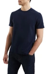 French Connection Cotton Ottoman T-shirt In Marine