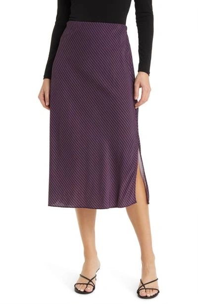 Madewell The Layton Midi Slip Skirt In Smoldering Plum