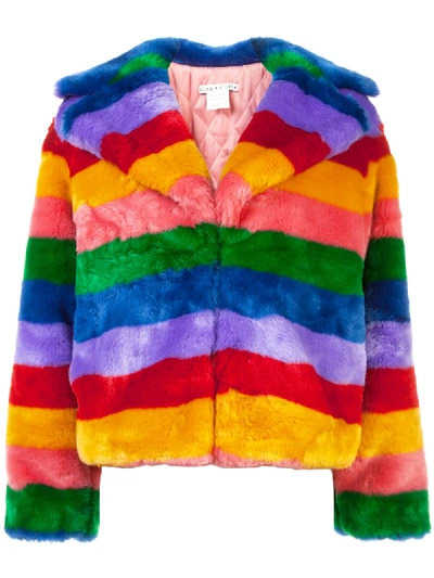 Alice And Olivia Alice+olivia Thora Faux Fur Jacket - Multicolour