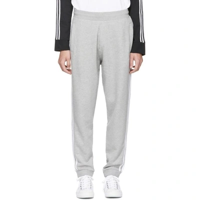 Adidas Originals Grey 3 Stripe Lounge Pants In Medgreyheat