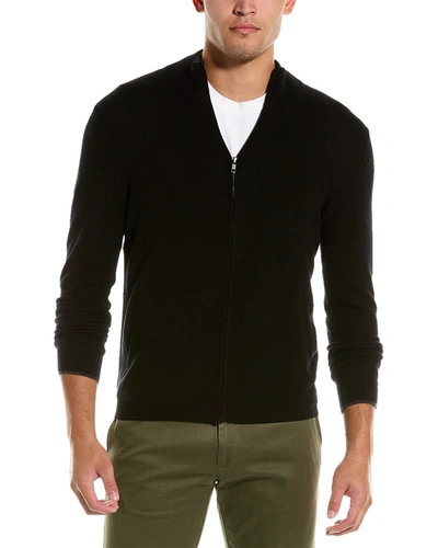Autumn Cashmere Full Zip Wool & Cashmere-blend Cardigan In Black