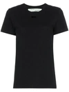 Off-white Arrow Flocked Cotton Jersey T-shirt In Black