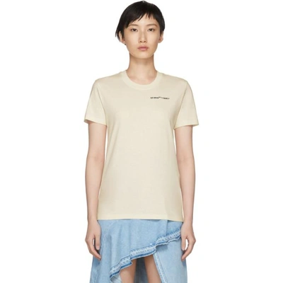 Off-white Off White Quotes Casual Tee In White-black