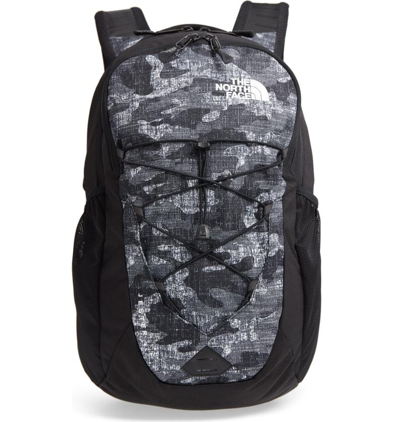 The North Face Jester Backpack Black In Tnf Black Textured Camo Print
