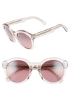 Maui Jim Jasmine 51mm Polarizedplus2® Round Sunglasses In Crystal Pink/ Maui Rose