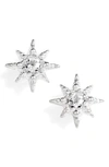 Anzie Micro Starburst Earrings In Silver