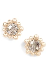 Anzie Micro Dew Drop Topaz Earrings In Gold