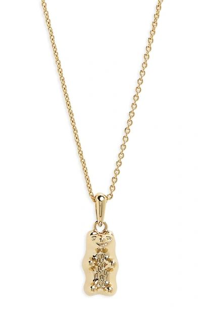 Tory Burch Gummy Bear Delicate Pendant Necklace In Rose Gold