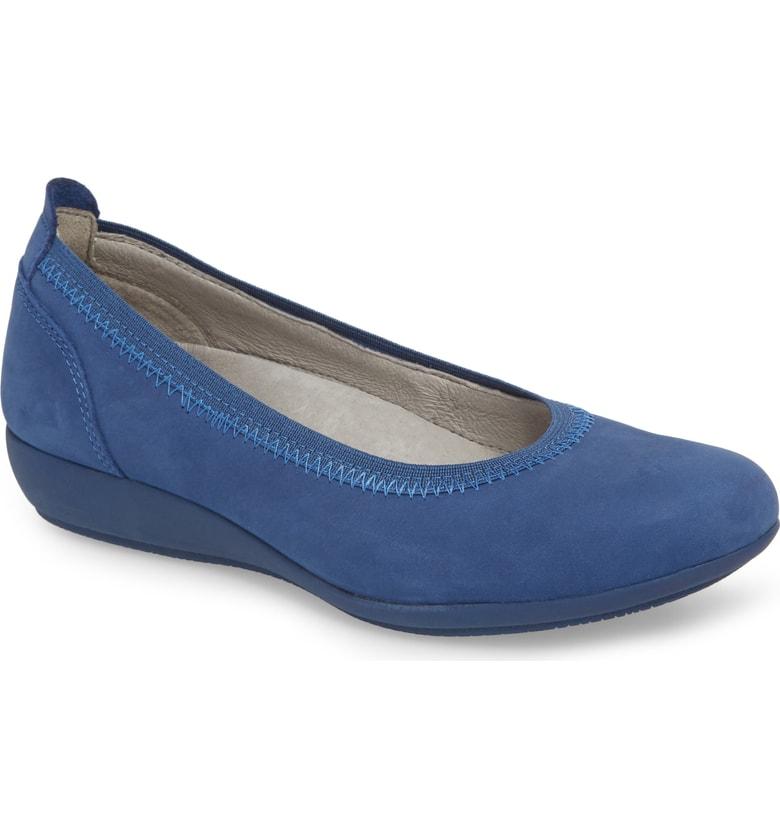 Dansko Kristen Ballet Flat In Blue Milled Leather ModeSens