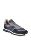 Valentino Garavani Cap Toe Suede Lace-up Sneakers In Blue Grey