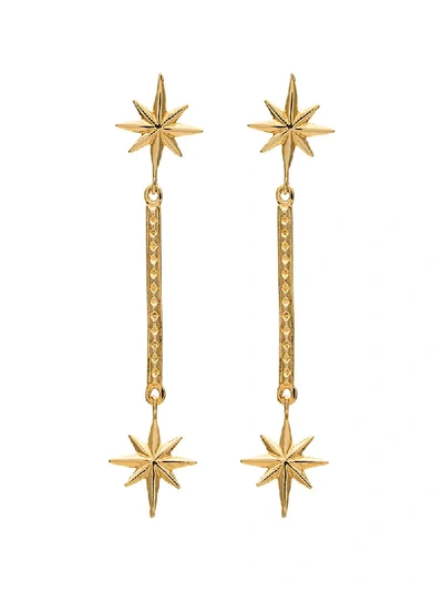 Marte Frisnes Gold Metallic Colette Sterling Silver Drop Earrings
