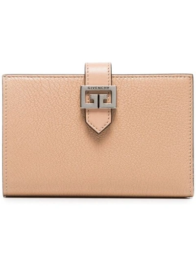 Givenchy Gv3 Foldover Wallet In Neutrals