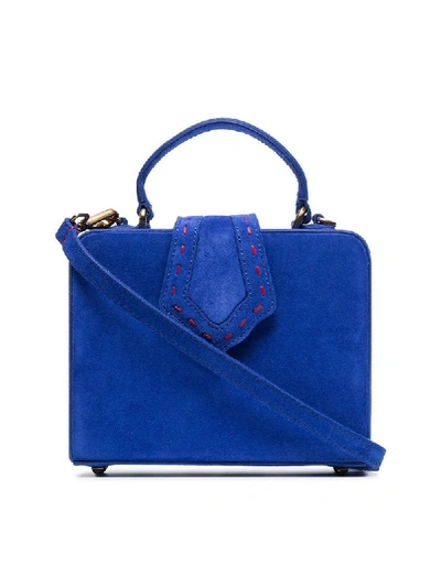Mehry Mu Blue Fey Small Suede Shoulder Bag