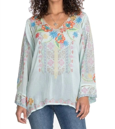 Johnny Was Riveda Blouse In Seafoam In Blue