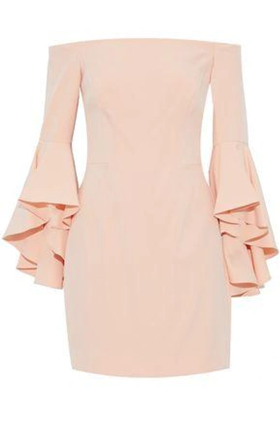 Milly Woman Selena Off-the-shoulder Cady Dress Peach