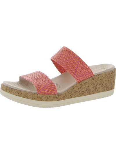 Bzees Resort Womens Slip On Cut Out Flats In Multi