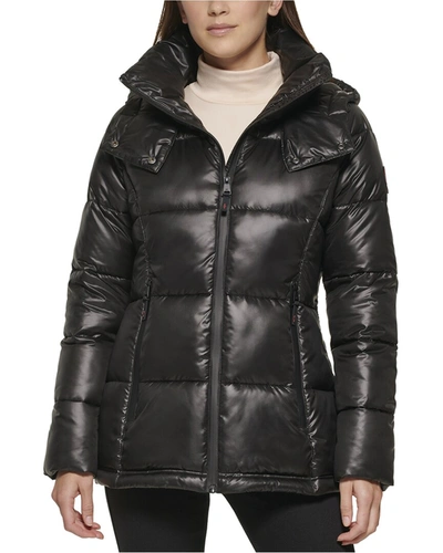 Kenneth Cole Cire Short Puffer Coat In Brown