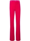 Miu Miu Stretch-velvet Flared Pants In Pink