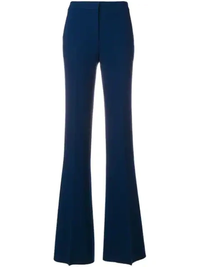 Emilio Pucci Wool-blend Wide-leg Pants In Navy