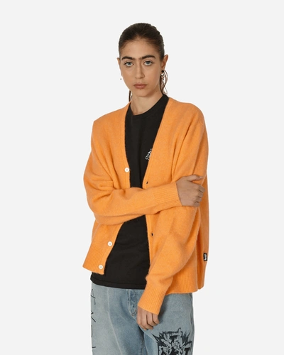Stussy Brushed Cardigan In Orange
