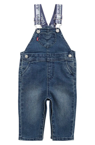 Levi's® Babies' Heart Pocket Denim Overalls In West Third