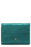 Hobo Mini Jill Leather Trifold Wallet In Spruce