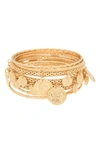 Nordstrom Rack Set Of 8 Assorted Bangle Bracelets In Gold
