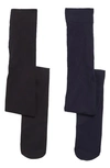 Hue Control Top Tights In Navy/ Black